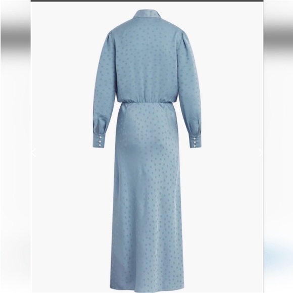 Favorite Daughter NWT The Joan Dress Blue Polka Dot Long Sleeve Sz X Small - Picture 3 of 7
